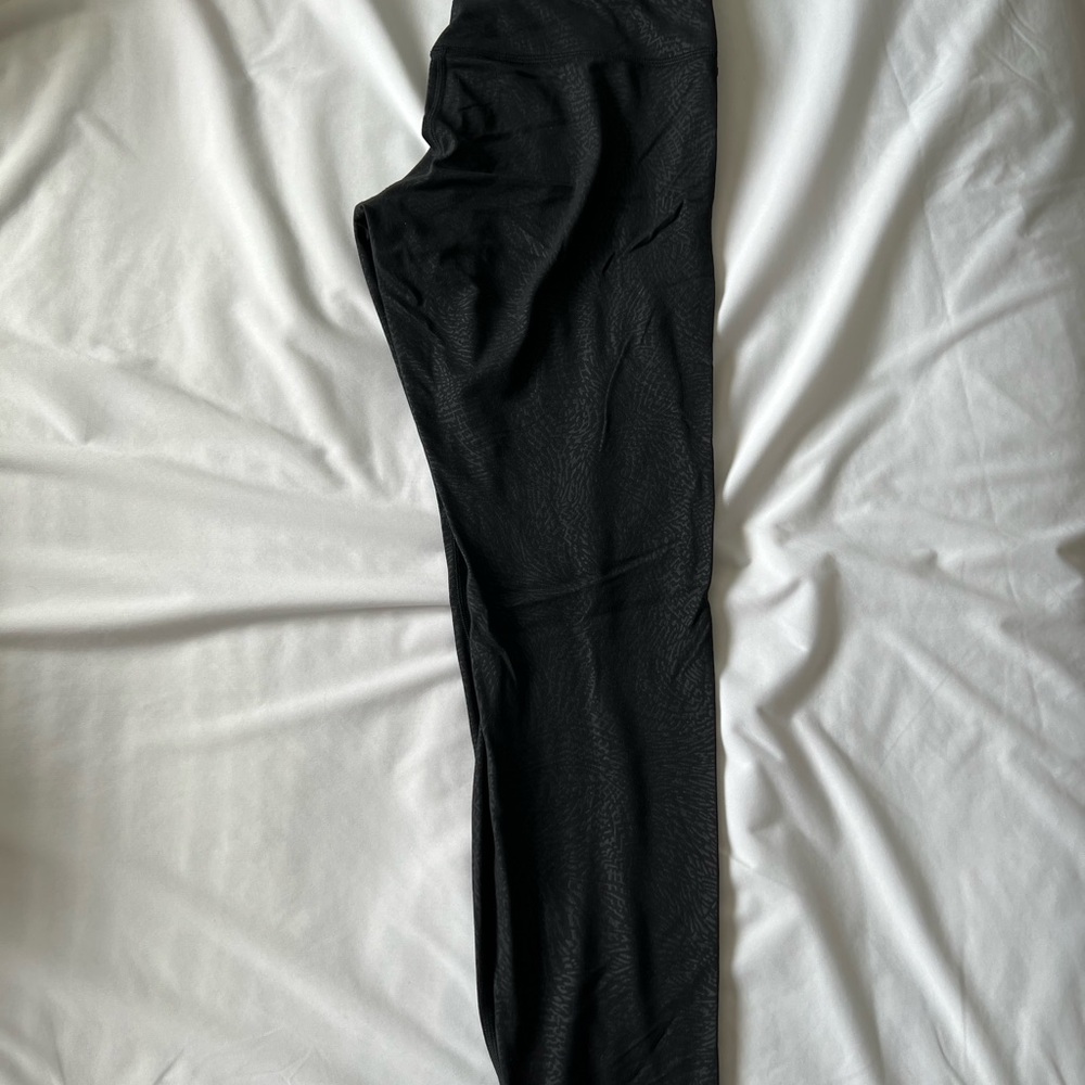 Lululemon high waisted Align 25” leggings, 10, ripple embossed black